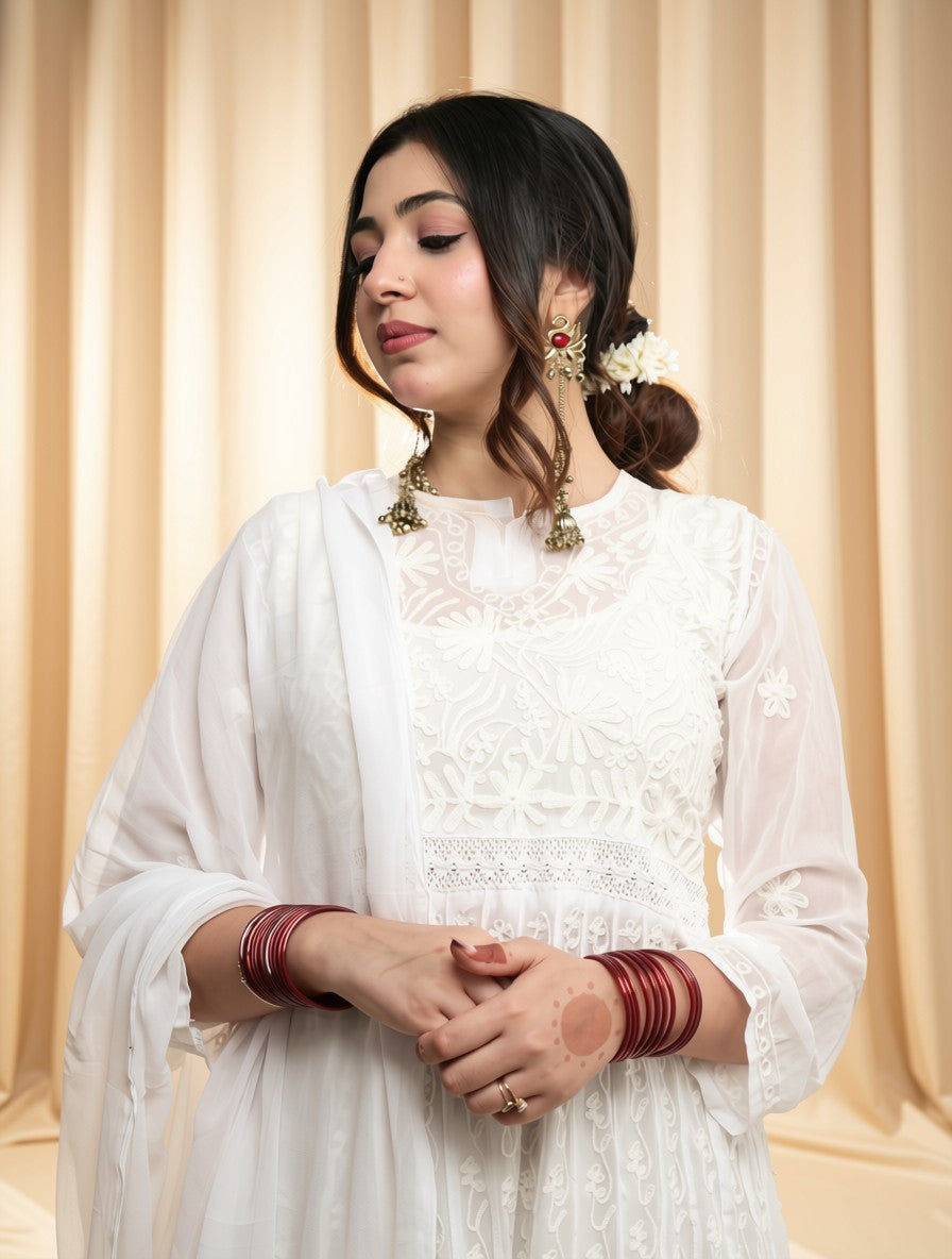 Ivory Grace Embroidered Set