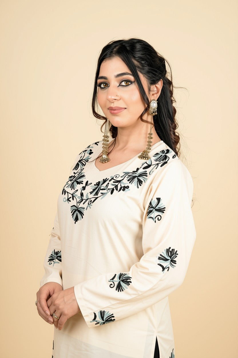 Ivory Charm Embroidered Set